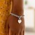 Rolo Chain Bracelet with a Heart Toggle Charm in Rhodium Plated Sterling Silver (7.95 mm)