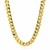 Semi Solid Miami Cuban Chain in 14k Yellow Gold (9.10 mm)