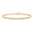 14k Yellow Gold High Polish Bead Cuff Bangle (2.40 mm)