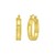 14K Yellow Gold Sparkle Spring Huggie Hoops Earrings