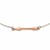 Sterling Silver Anklet with Rose Toned Arrow