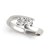 Common Prong Two Stone Diamond Ring in 14k White Gold (1/2 cttw)