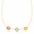 Interlinked Ring Station Necklace in 14K Tri-Color Gold