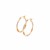 Tri-Color Hoop Earrings with Diamond Cut Accents in 10k Gold(20mm)