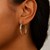 Tri-Color Hoop Earrings with Diamond Cut Accents in 10k Gold(20mm)