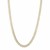 14k Yellow Gold White Pave High Polish Modern Lite Miami Cuban Chain (8.00 mm)