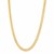 14k Yellow Gold White Pave High Polish Modern Lite Miami Cuban Chain (8.00 mm)