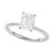 1.50Ct Emerald Lab Grown IGI G/VS1 Diamond Ring in Sterling Silver