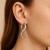 Twisted Polished Freeform Hoop Earrings in 14k White Gold