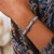 Weave Style Bracelet with Blue Sapphire Stations in Sterling Silver (6.35 mm)
