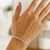 Super Flex Herringbone Bracelet in 14k White Gold (2.80 mm)