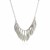 Necklace with Multiple Textured Leaf Drops in Sterling Silver