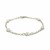 Sterling Silver Chain Anklet with Polished Hearts