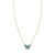 14K Yellow Gold Primavera Turquoise Butterfly Necklace
