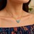 14K Yellow Gold Primavera Turquoise Butterfly Necklace