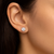5mm Faceted White Cubic Zirconia Stud Earrings in 14k White Gold