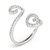 Curl Style Diamond Open Ring in 14k White Gold (1/2 cttw)