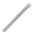 14k White Gold Polished Curb Chain Bracelet