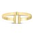 14k Yellow Gold High Polish Bar Cuff Bangle (6.00 mm)