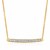 14k Yellow Gold 18 inch Necklace with Gold and Diamond Bar (1/10 cttw)