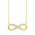 Diamond Accented Infinity Chain Necklace in 14k Yellow Gold (.09ct)