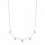 Sterling Silver Necklace with Cubic Zirconia Dangles