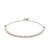 Sterling Silver 9 1/4 inch Adjustable Bracelet with Orange Cubic Zirconias