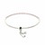 Sterling Silver 9 1/4 inch Adjustable Bracelet with Orange Cubic Zirconias
