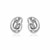 14k White Gold Polished Knot Earrings