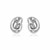 14k White Gold Polished Knot Earrings