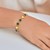 Malachite Gem Alternating Bracelet in 14K Yellow Gold (5.00 mm)