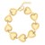 Sterling Silver Yellow Gold Plated Puffed Hearts Bracelet