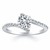 Open Shank Bypass Diamond Engagement Ring in 14k White Gold