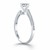 Open Shank Bypass Diamond Engagement Ring in 14k White Gold