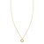 Classic 14K Yellow Gold Petite Diamond Circle Necklace