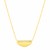 14K Yellow Gold Half Moon Necklace with Diamonds