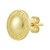 14K Yellow Gold Roman Numeral Button Stud Earrings