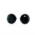 8.0mm Round Black CZ Stud Earrings in 14k White Gold