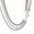 Sterling Silver 18 inch Three Strand Multiple Link Necklace