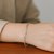 Solid Figaro Bracelet in 14k White Gold (3.80 mm)