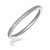 Rounded Stardust Motif Slip On Bangle in Rhodium Plated Sterling Silver