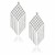 Beaded Chain Mesh Earrings in 14K White Gold