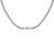 White Sapphire Embellished Woven Chain Necklace in Sterling Silver