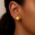Faceted Round Stud Earrings in 14k Yellow Gold(7mm)