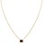 14K Yellow Gold Emerald Cut Garnet Necklace