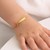 14k Yellow Gold 5 1/2 inch Childrens ID Bracelet with Enameled Heart (1.00 mm)