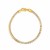 Round Pave Franco Chain Bracelet in 14k Yellow Gold (4.00 mm)