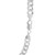 Classic Rhodium Plated Curb Chain in Sterling Silver (7.20 mm)