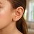 Faceted White Cubic Zirconia Stud Earrings in 14k Yellow Gold(2mm)