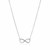 Sterling Silver Petite Infinity Symbol Necklace with Cubic Zirconias